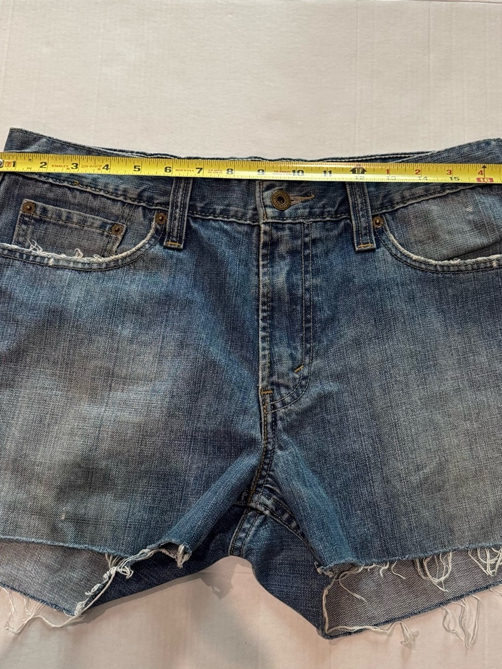 Levi's Women's Blue Distressed Cutoff Denim Shorts